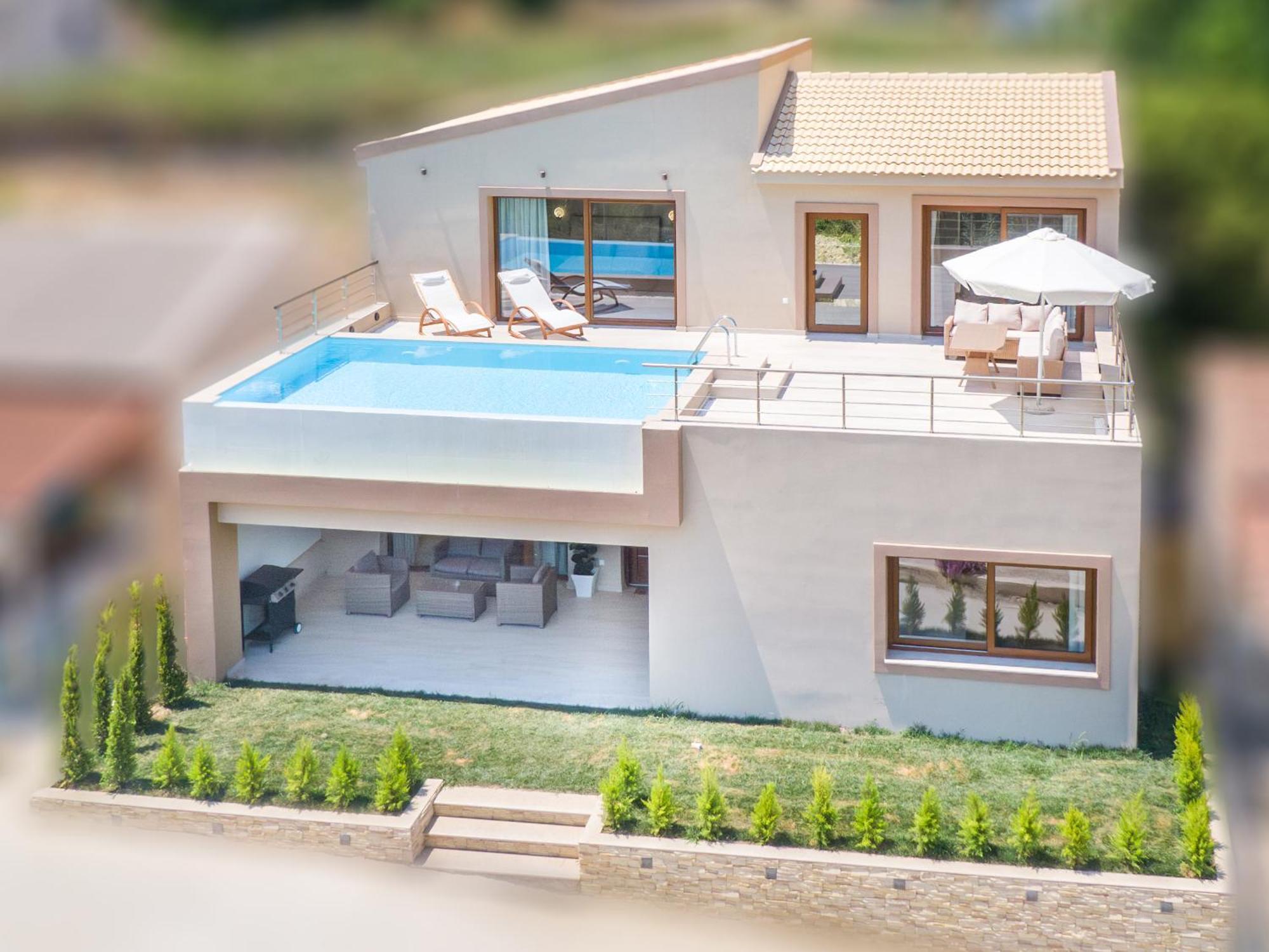 Villa Vasillis-Heated Swimming Pool With Infinity View Vitaládes Exterior foto